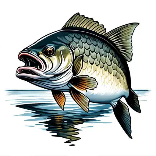 Lac Seul Lake Outline With Walleye Scales Shading