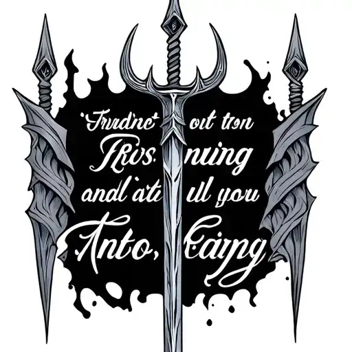 Trident With Bible Verse