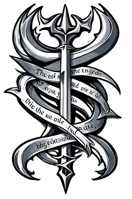 Trident With Bible Verse