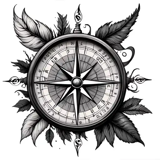 Compass With Family Tree