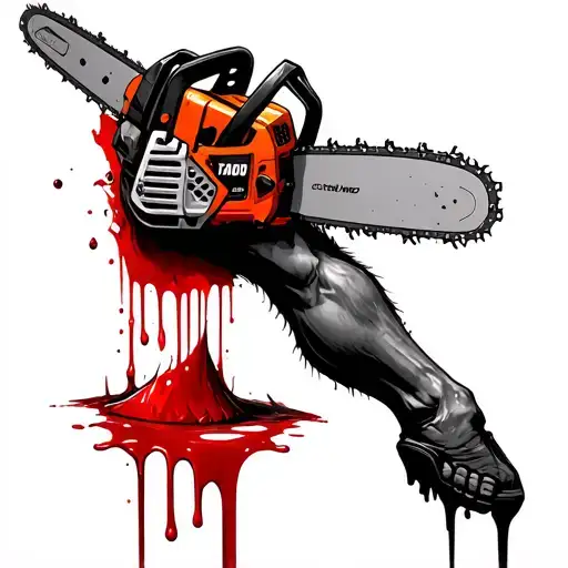 Chainsaw Cutting Off A Leg And Lots Of Blood