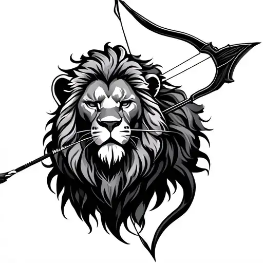 Lion With A Archer