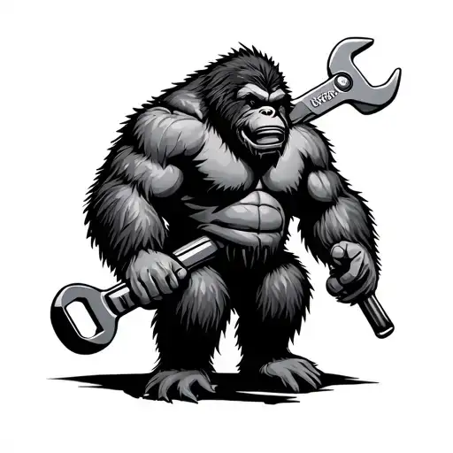Big Foot Holding Pipe Wrench