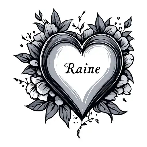 The Name Raine With A Heart
