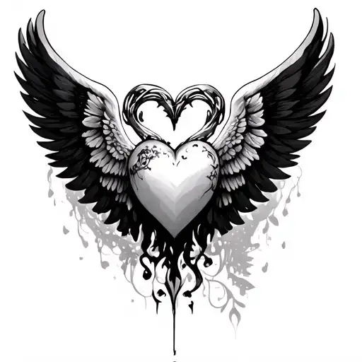 Wings In Form Of Hart Shaped 2023 Surronded