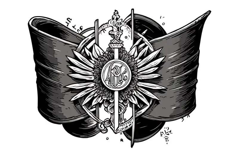 Forearm Band With Yugoslavian And Italian Symbols Incorporated