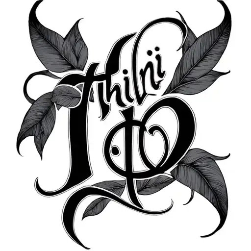 Thilini Word Tattoo Design