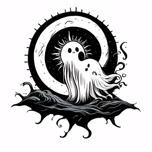 Sun And Moon With A Ghost