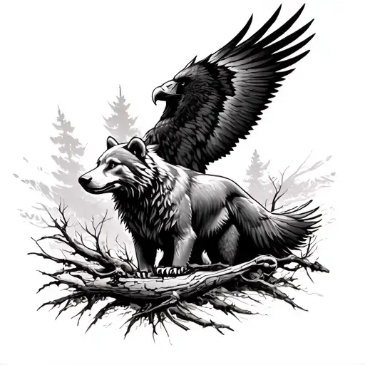 Wolfs Bear Eagle