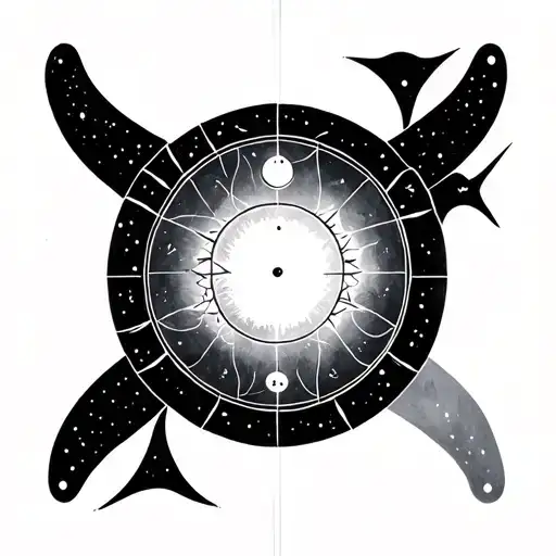 Minimalism Astrology Inspired Tattoo Showcasing