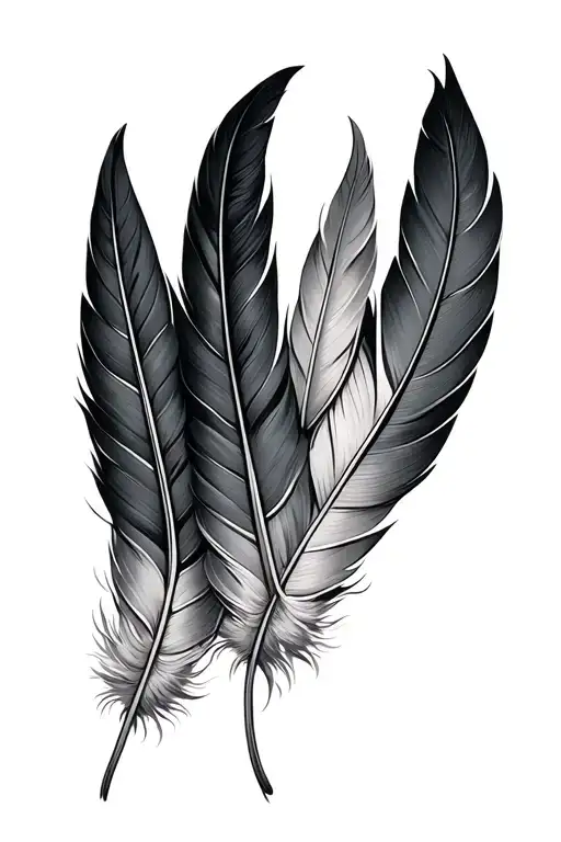 Three Feathers Tied Together