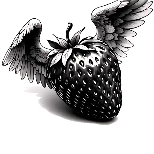 Strawberry With Angel Wings