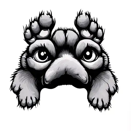 Dog Paws Dog Eyes Semi Colon