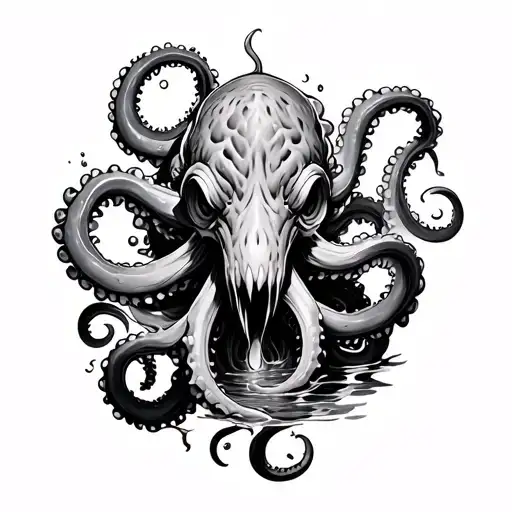 Kraken Tentacles Coming Up Out Of The Water