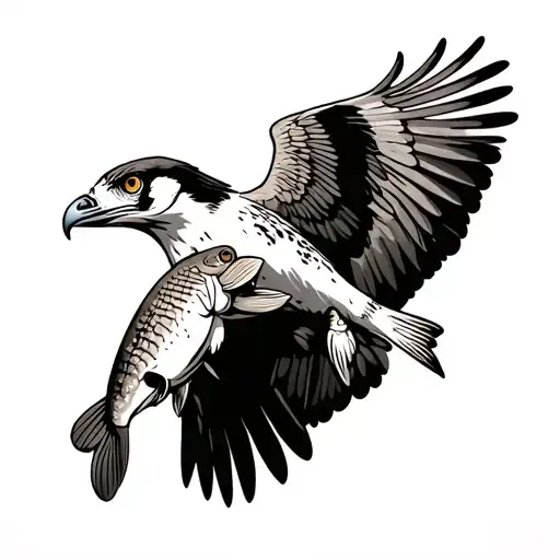 Osprey Holding Speckled Trout