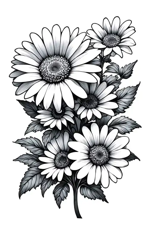 Asper And Daisy Flower