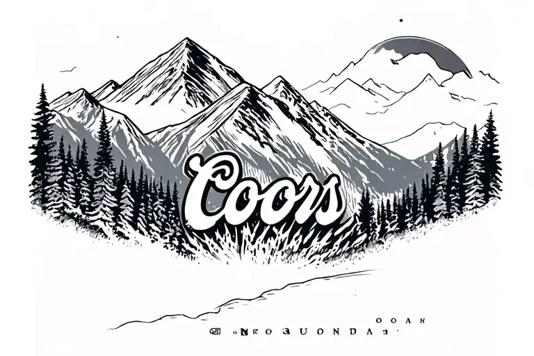 Coors Banquet Mountain Fine Line