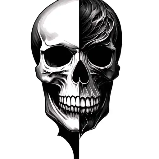 Half Skull Half Face