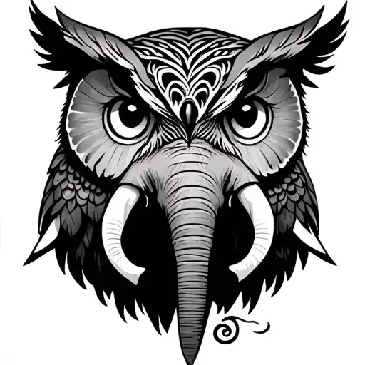 Owl And Elephant