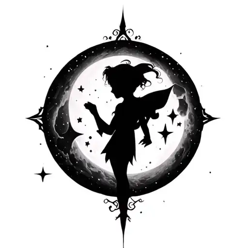 Peter Pan Shadow Stars Moon