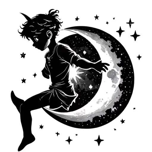 Peter Pan Shadow Stars Moon Boy