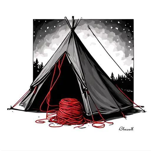 Red Thread And A Tent