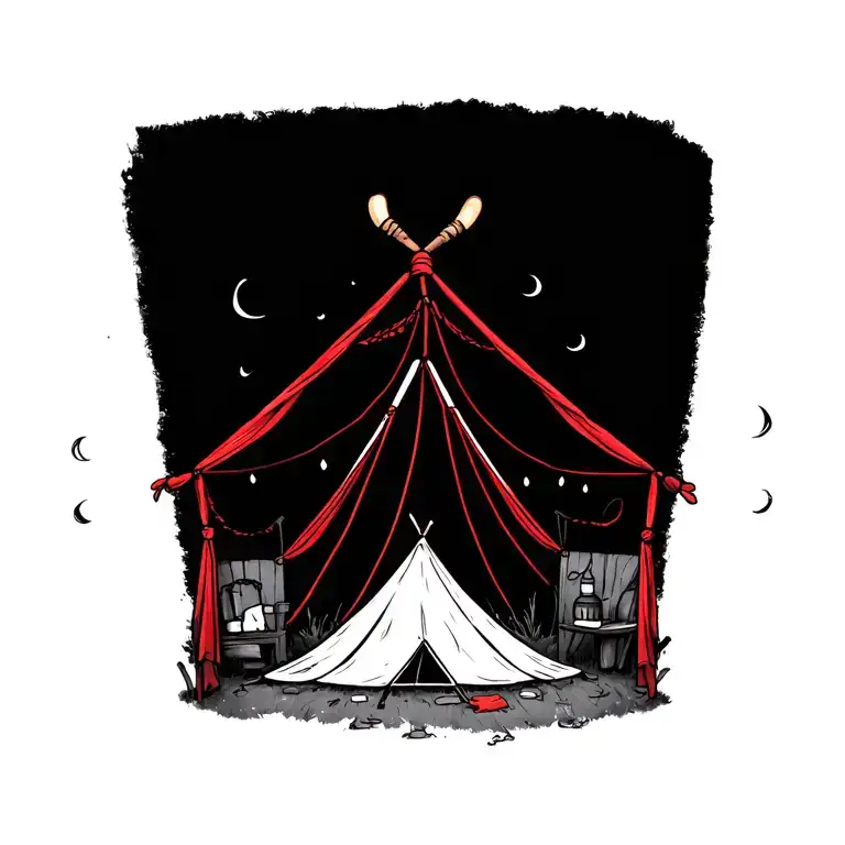 Red Thread And A Tent