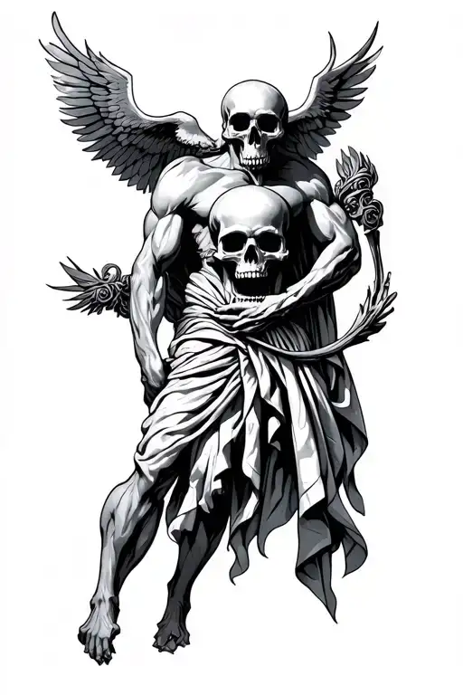 Atlas Carrying A Skull