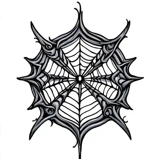 Virgo Symbol With Spider Web