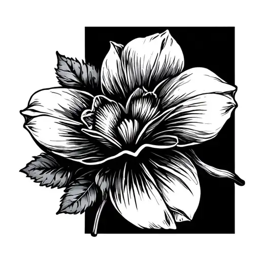 Simple Straight Up And Down Bleeding Heart Flower Spinal