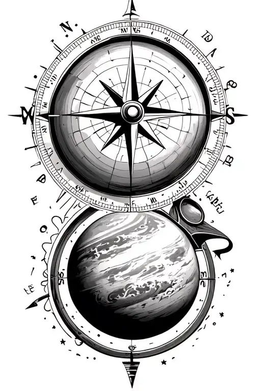 1 Planet With The Nautical Compass