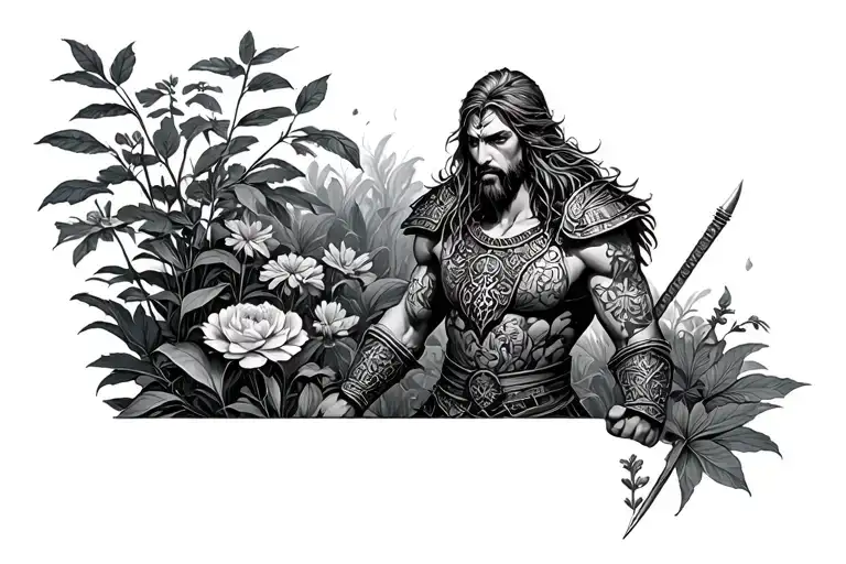 Warrior In A Garden