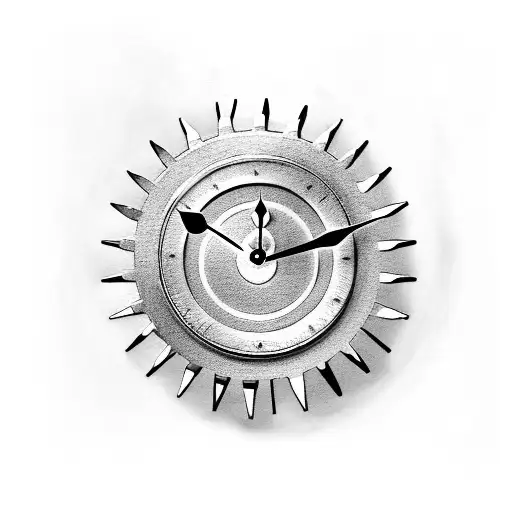 A Clock With Gears Made Of Words 'Grind' And 'Growth'