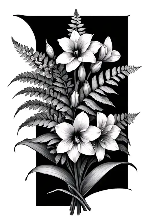 Fern Baby Breath Gladiolus Bouquet