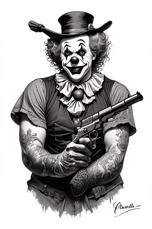 Clown With Gun