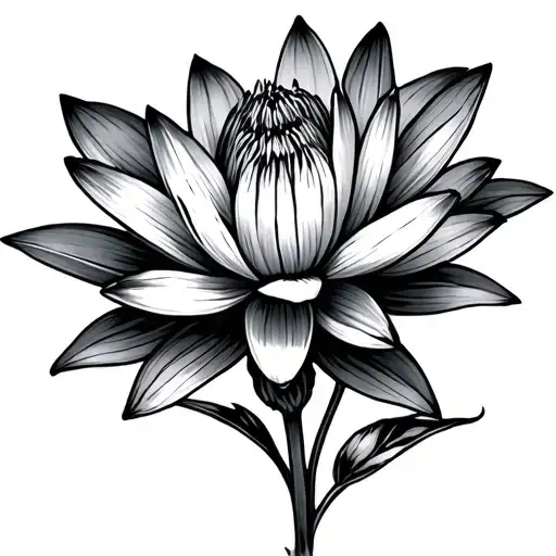 Larkspur And Water Lily