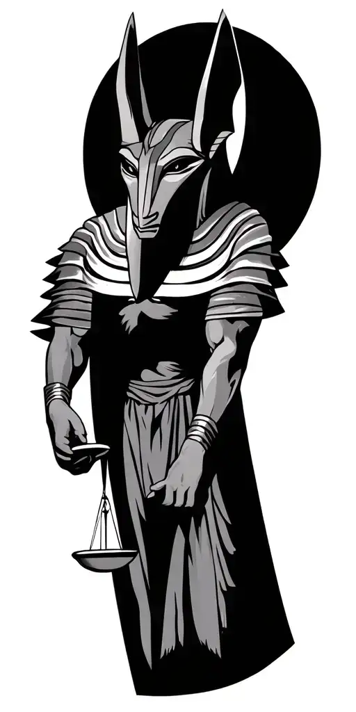 Anubis Holding The Balance