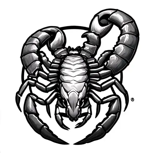 Scorpion Tattoo On Forearm With Aries Logo Underneath