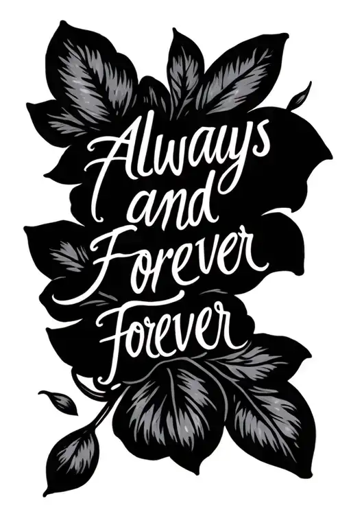 Always And Forever Written In Script