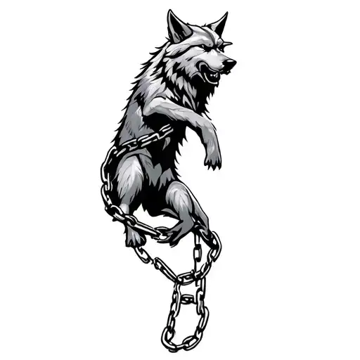 Viking Wolf Breaks The Chains Around Its Body