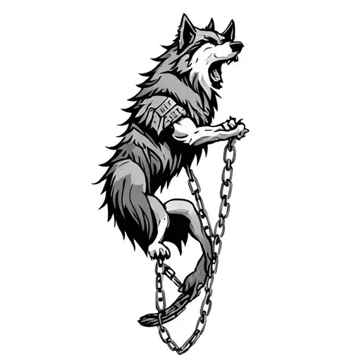 Viking Wolf Breaks The Chains Around Its Body