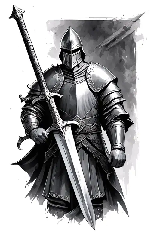Templar Knight With A Sword