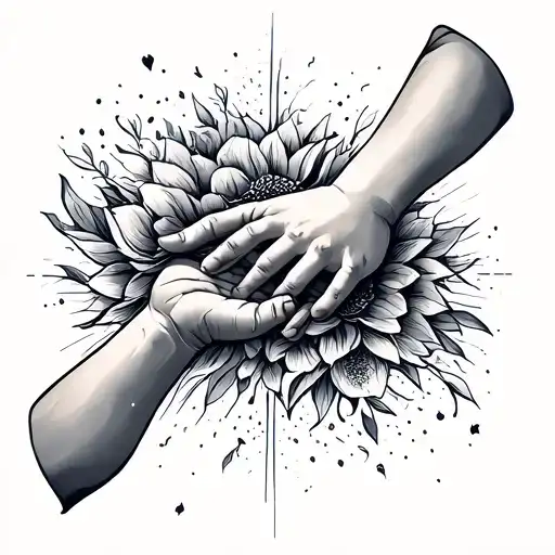 An Adult Hand And A Kid's Hand Reaching For Each Other