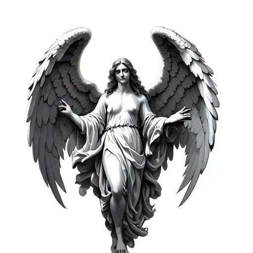 Biblically Accurate Angel With Wide Wings Spread