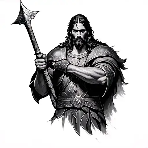 Christian Warrior Wielding