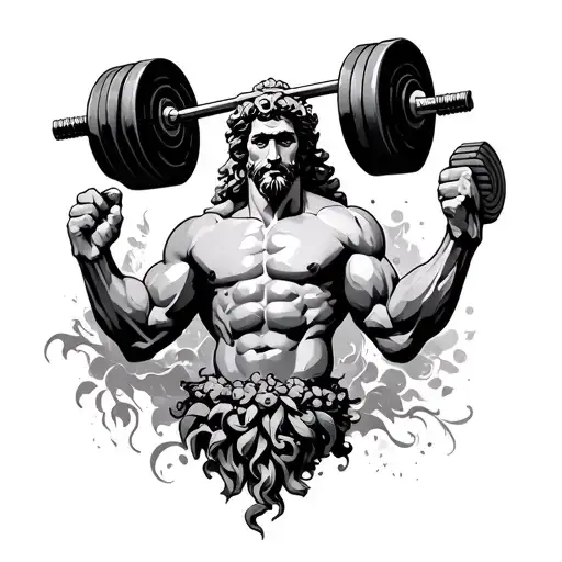 Dionysus God Lifting Weights