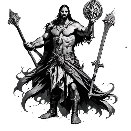 Christian Warrior Wielding