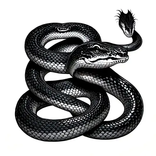 Snake Wrapping Around Arm