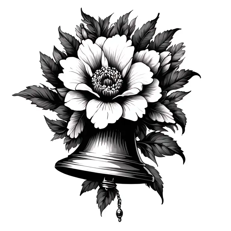 A Bell And A Flower Blooming