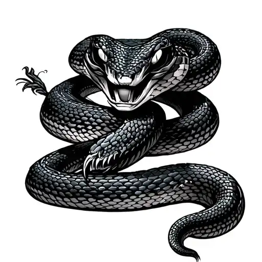 Japan Snake Anime Design T Shirt